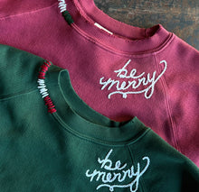Be Merry w/ Ombre Stitch Embroidery Sweatshirt(6Colors)