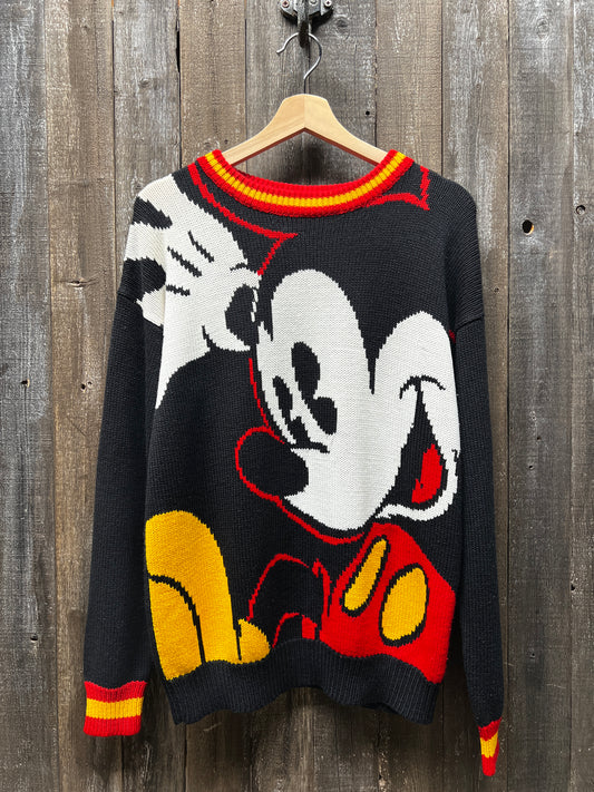 Vintage Mickey Sweater-M-Customize Your Embroidery Wording