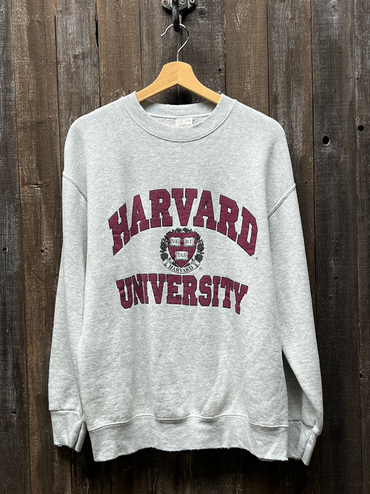 Vintage Harvard Sweatshirt -M-Customize Your Embroidery Wording