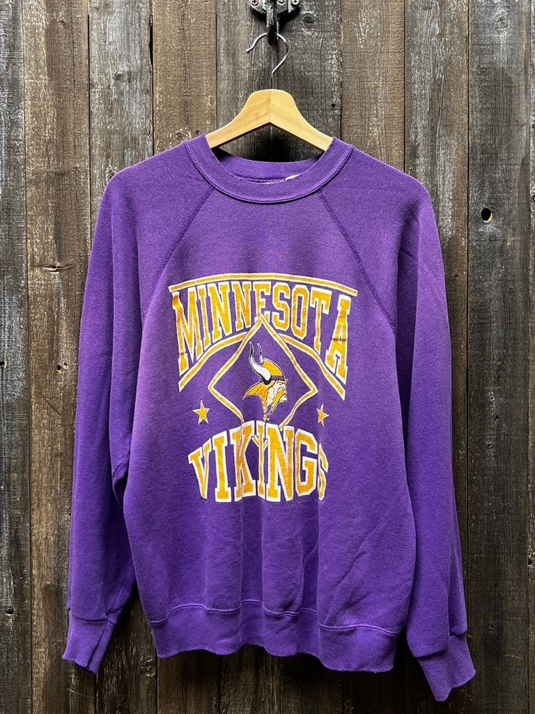 Vintage Minnesota Vikings Sweatshirt -M/L-Customize Your Embroidery Wording