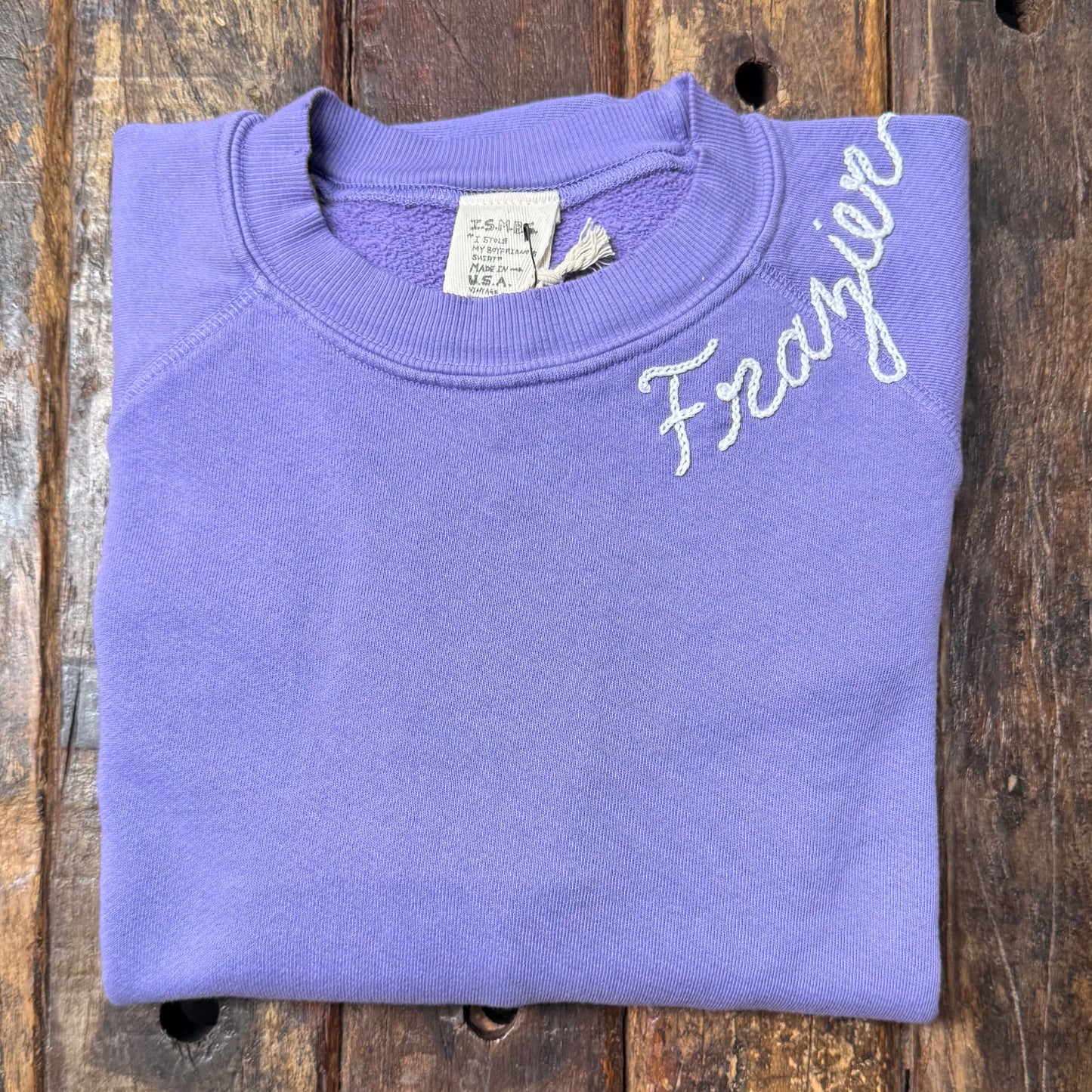 CUT & SEW COLOR COOL COLOR SWEATS WITH CUSTOM HAND EMBROIDERY (7 Colors)