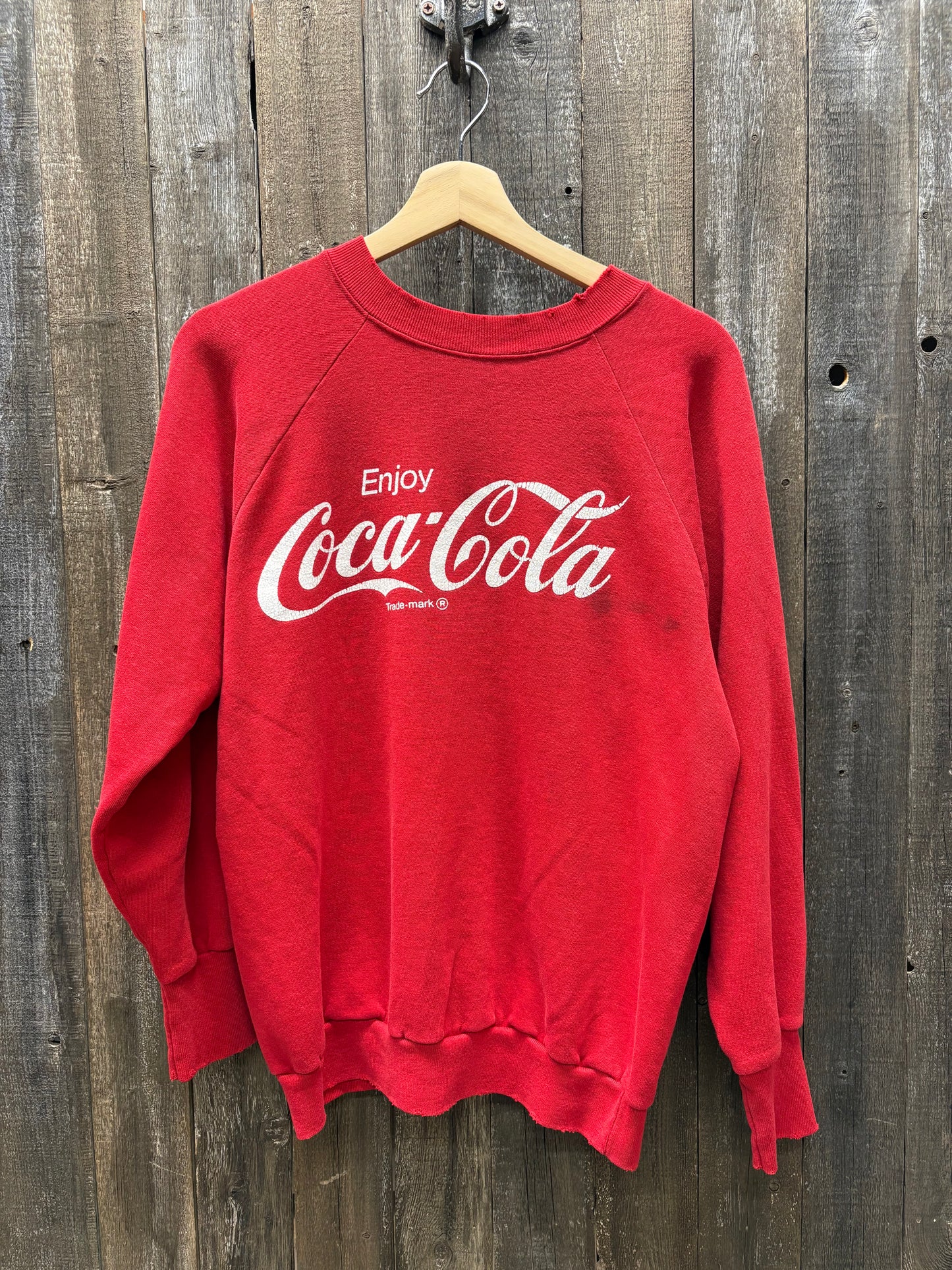 Vintage Coca Cola Sweatshirt -S-Customize Your Embroidery Wording