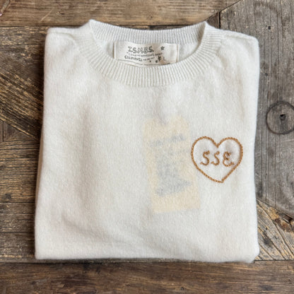100% Cashmere Sweater - Customize Your Embroidery Wording(12 Colors)