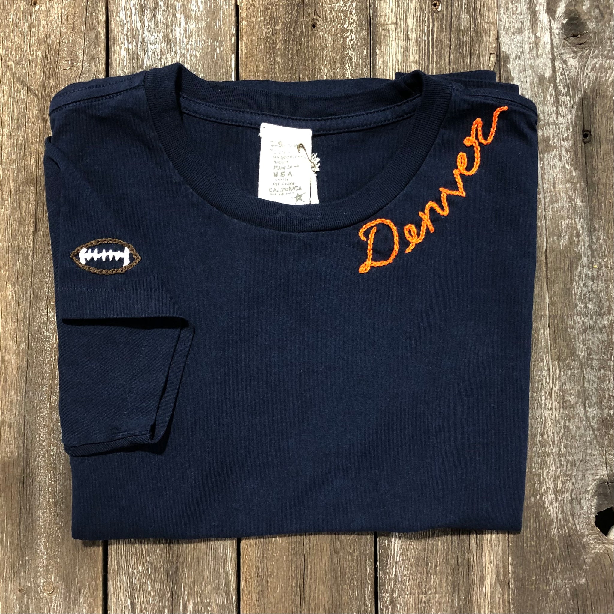 Denver Broncos CUSTOM Embroidered Shirt -  Worldwide Shipping