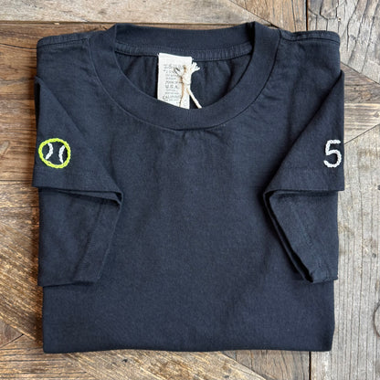 S/S TEE SPORTS LOGO WITH PERSONALIZED HAND EMBROIDERY