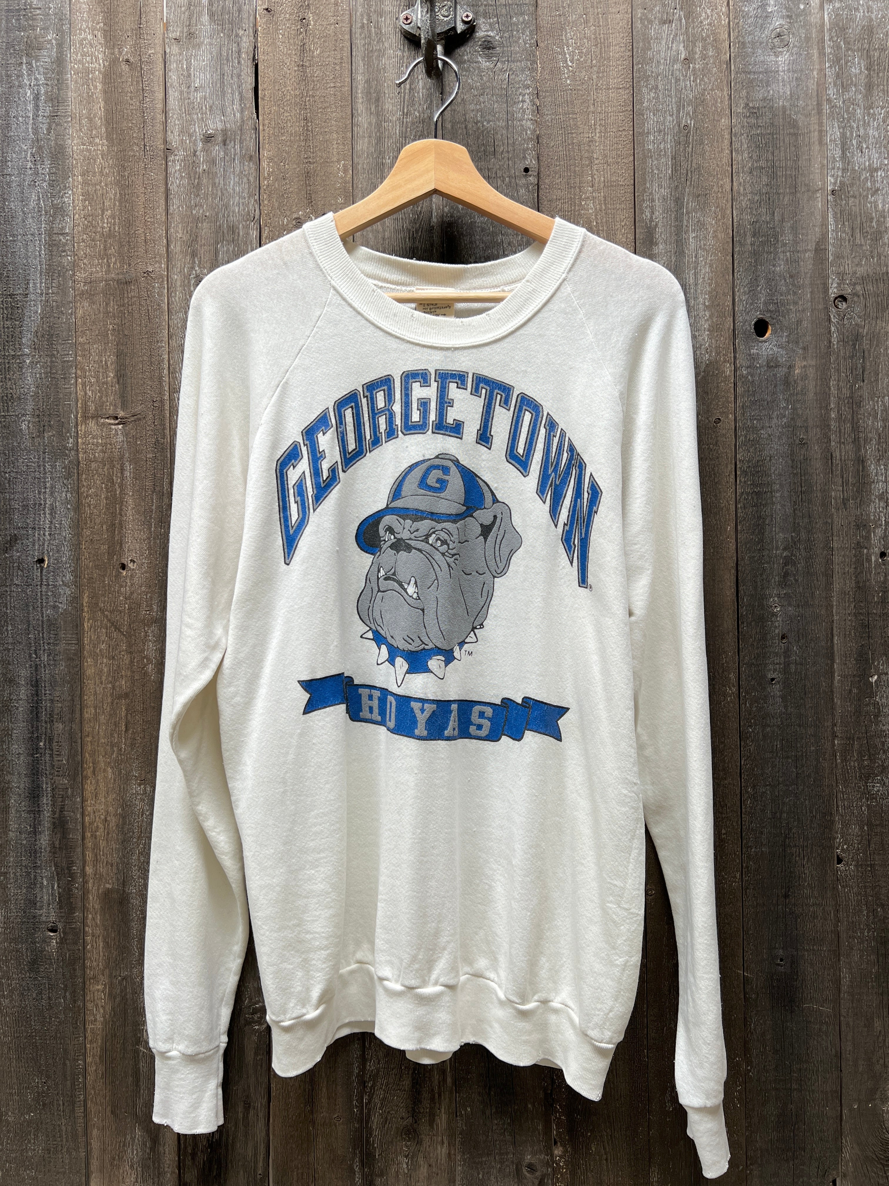 Vintage Georgetown Sweatshirt M L Customize Your Embroidery Wording I STOLE MY BOYFRIEND S SHIRT