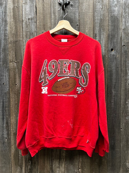 Vintage 49ers Sweatshirt -XL-Customize Your Embroidery Wording