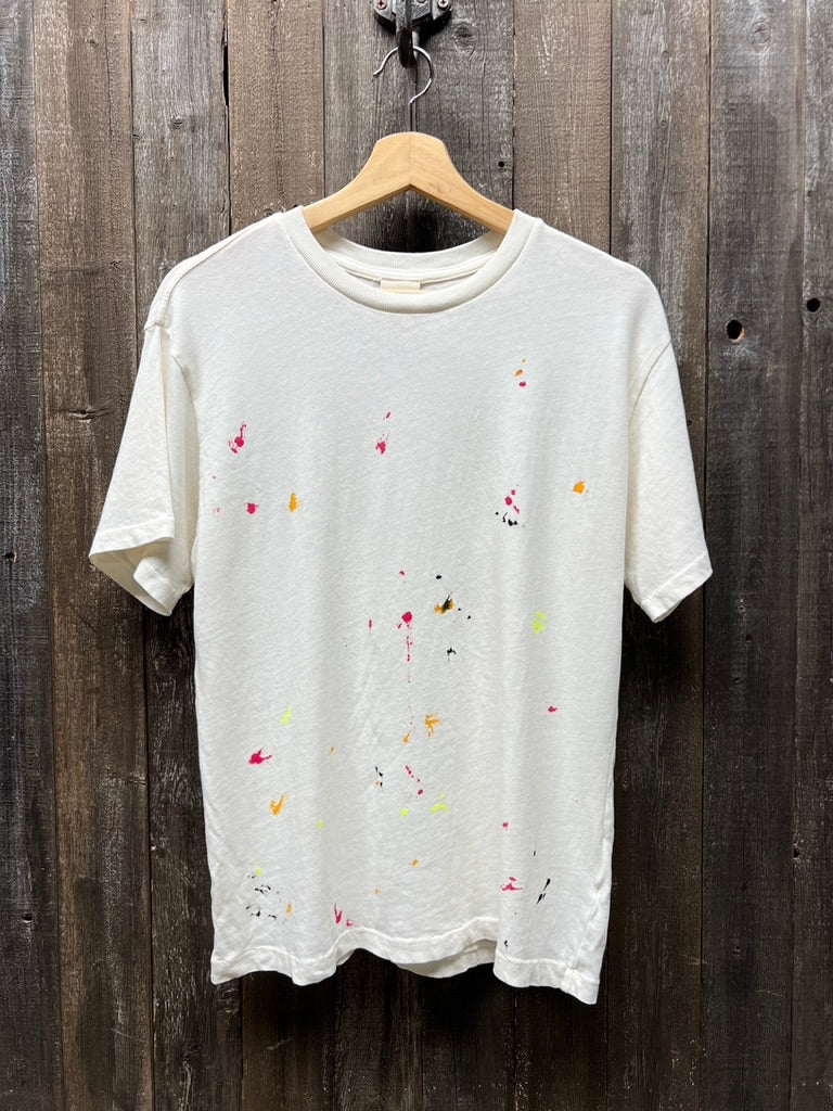 PAINT SPLATTER S/S TEE PACK WITH CUSTOM HAND EMBROIDERY