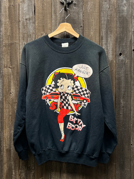 Vintage Betty Boop Sweatshirt -S/M-Customize Your Embroidery Wording
