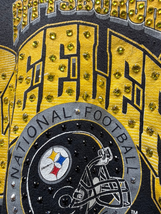 Vintage Steelers Sweatshirt -M-Customize Your Embroidery Wording