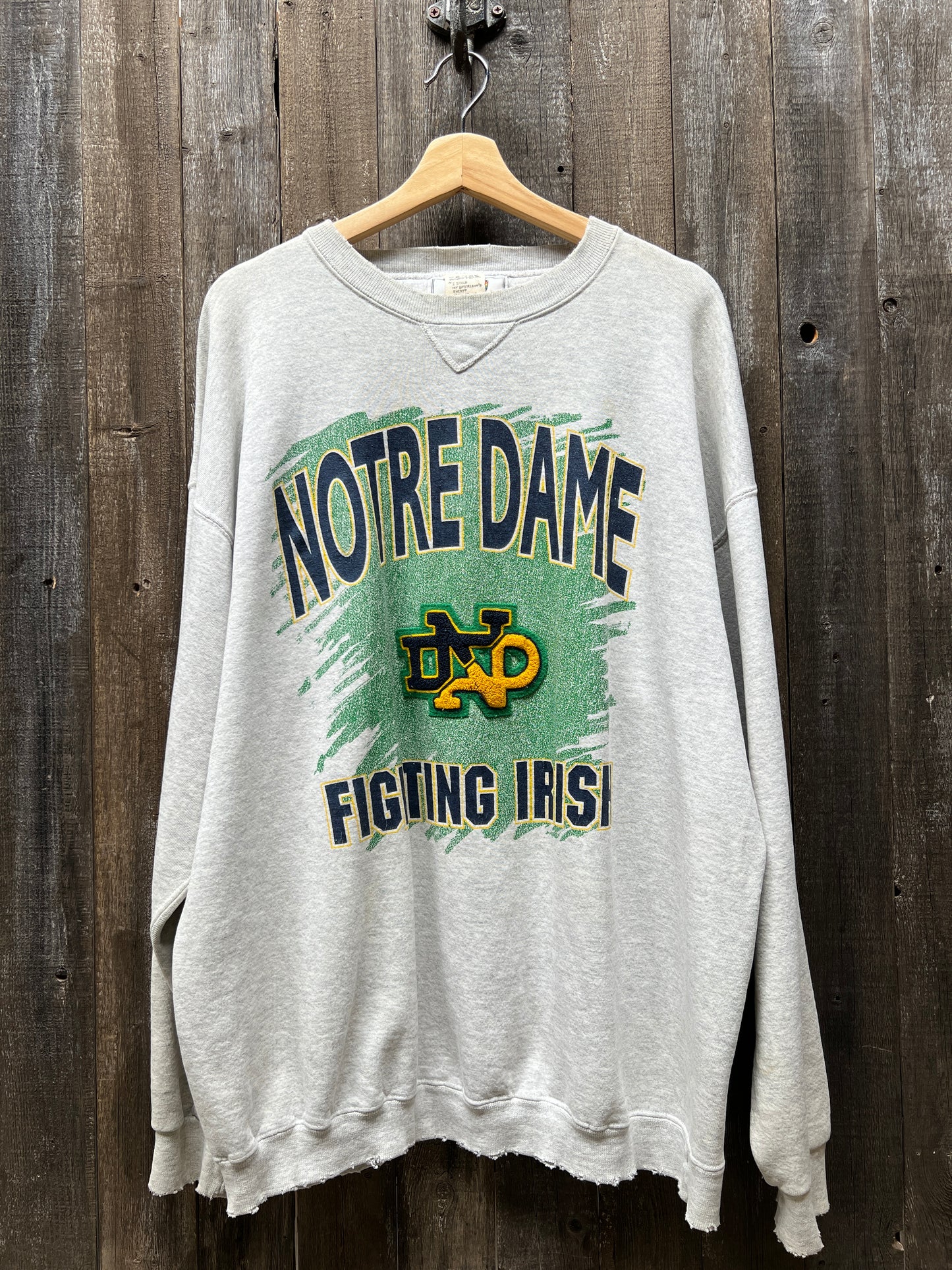 Notre Dame Sweatshirt -XL-Customize Your Embroidery Wording