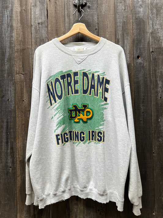 Vintage Notre Dame Sweatshirt -XL-Customize Your Embroidery Wording