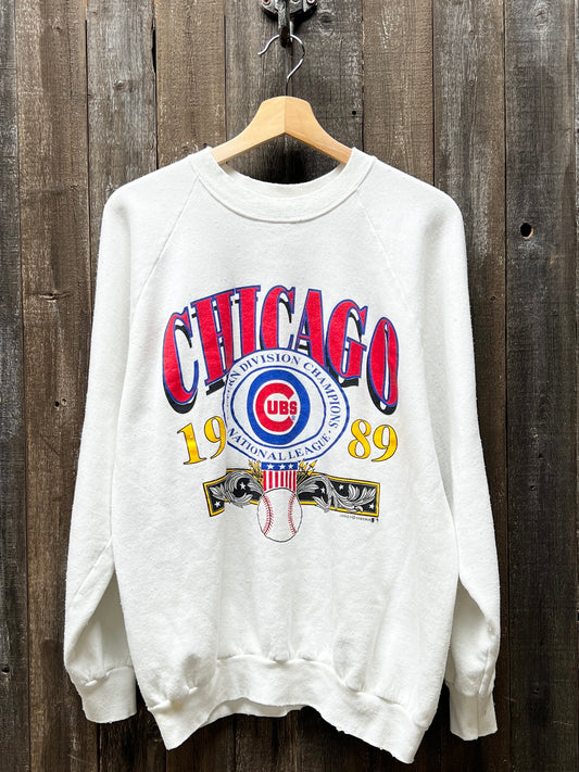 Chicago Cubs Sweatshirt -L-Customize Your Embroidery Wording
