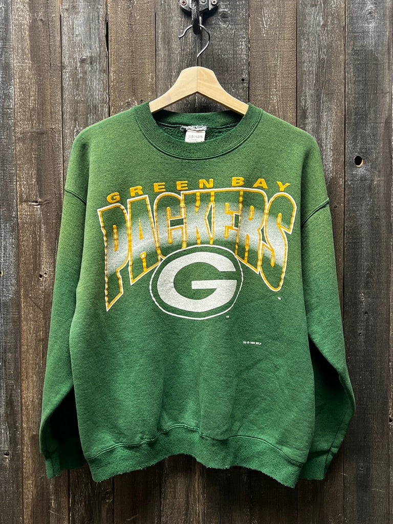 Vintage Green Bay Packers Sweatshirt -M/L-Customize Your Embroidery Wording