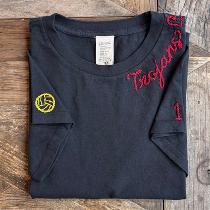 S/S TEE SPORTS LOGO WITH PERSONALIZED HAND EMBROIDERY