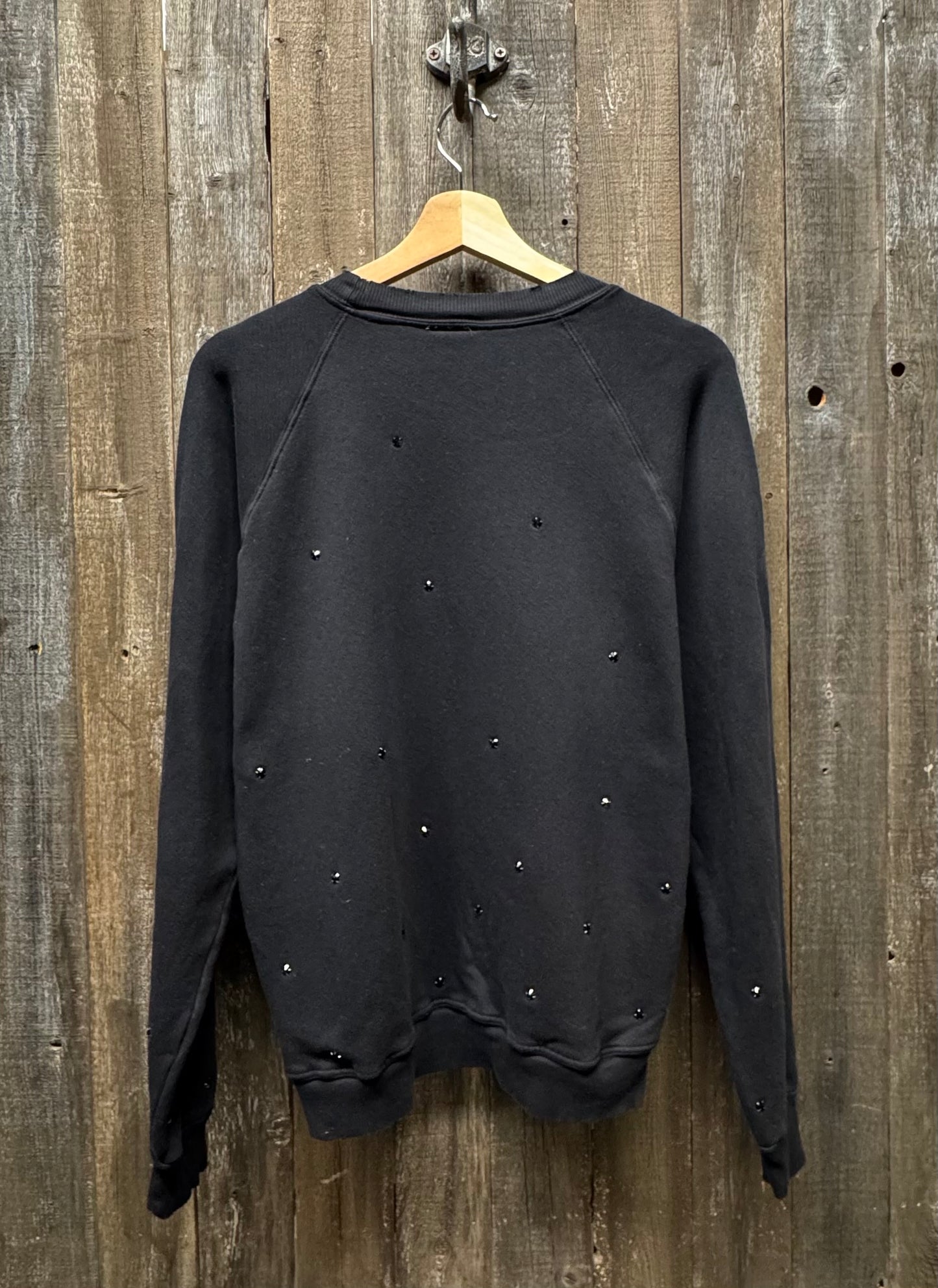 Allover Rhinestone Sweatshirt WITH PERSONALIZED HAND EMBROIDERY (2 Colors)