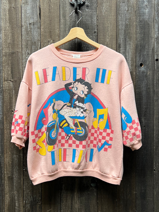 Vintage Betty Boop Sweatshirt -S/M-Customize Your Embroidery Wording