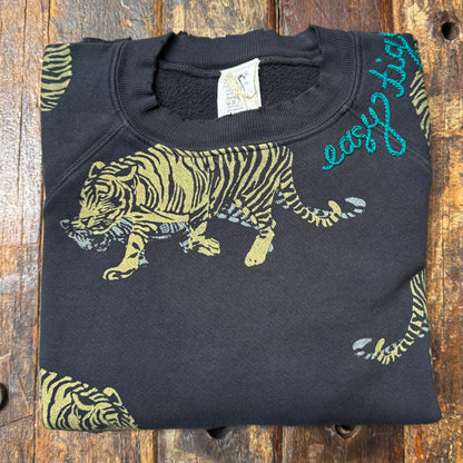 Animal Print Allover Graphic Sweatshirt -Customize Your Embroidery Wording (2 Colors)