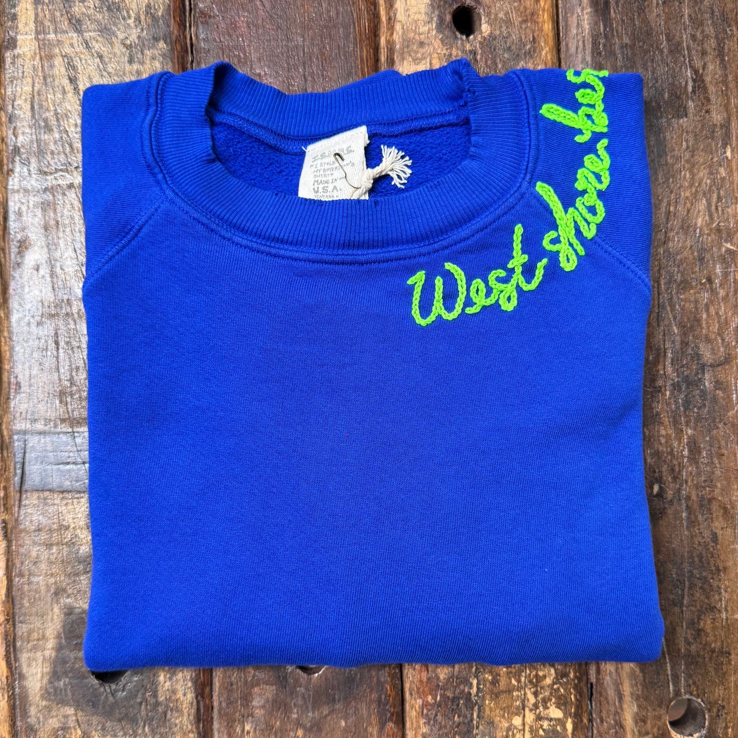 CUT & SEW COLOR COOL COLOR SWEATS WITH CUSTOM HAND EMBROIDERY (7 Colors)