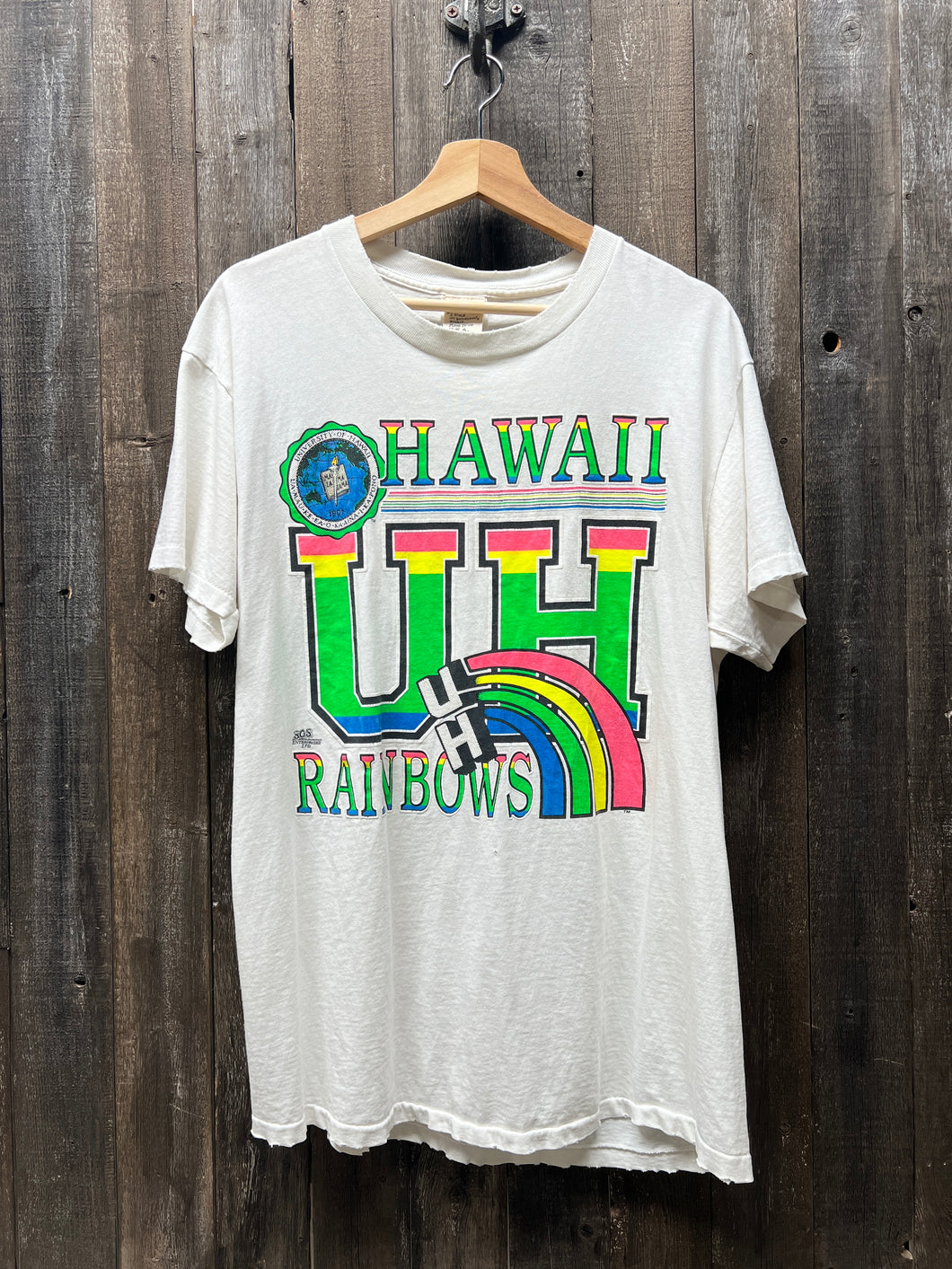 Hawaii UH Rainbows Tee-M/L-Customize Your Embroidery Wording