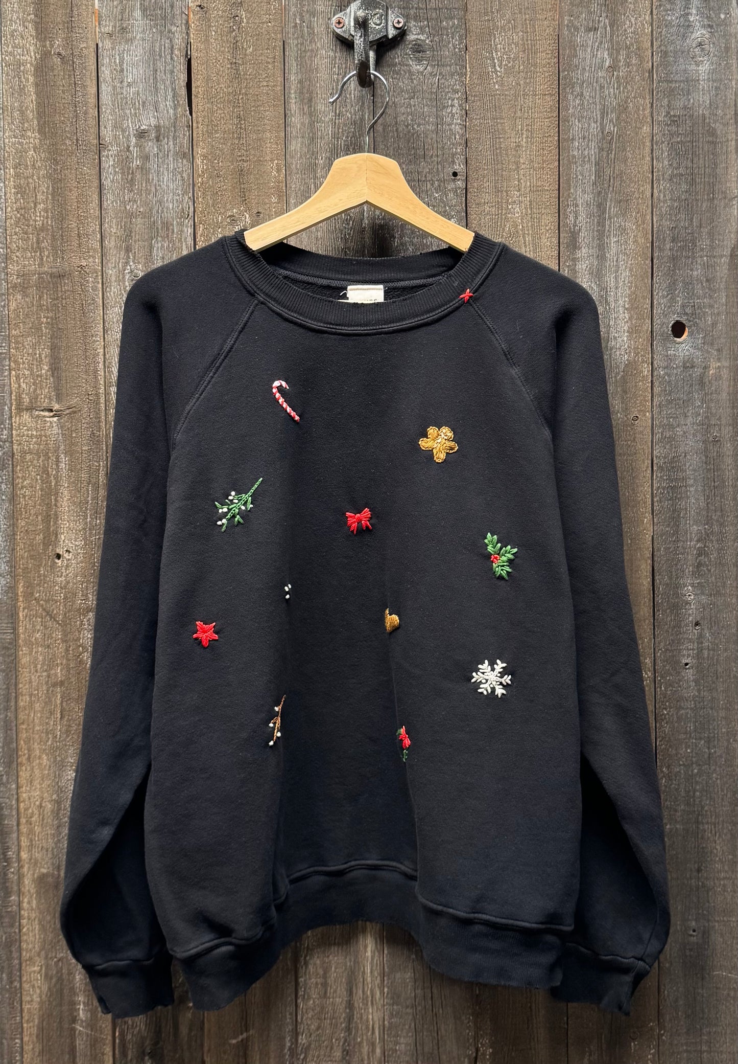 ALLOVER CHRISTMAS LOGO SWEATS -Customize Your Embroidery Wording (7 Colors)