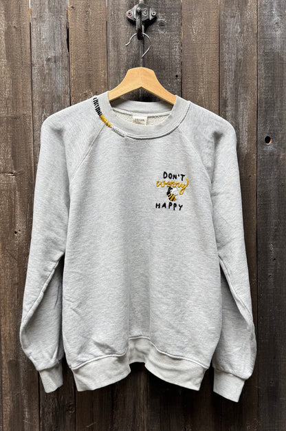 Don't Worry Bee Happy Sweatshirt(4 Colors)