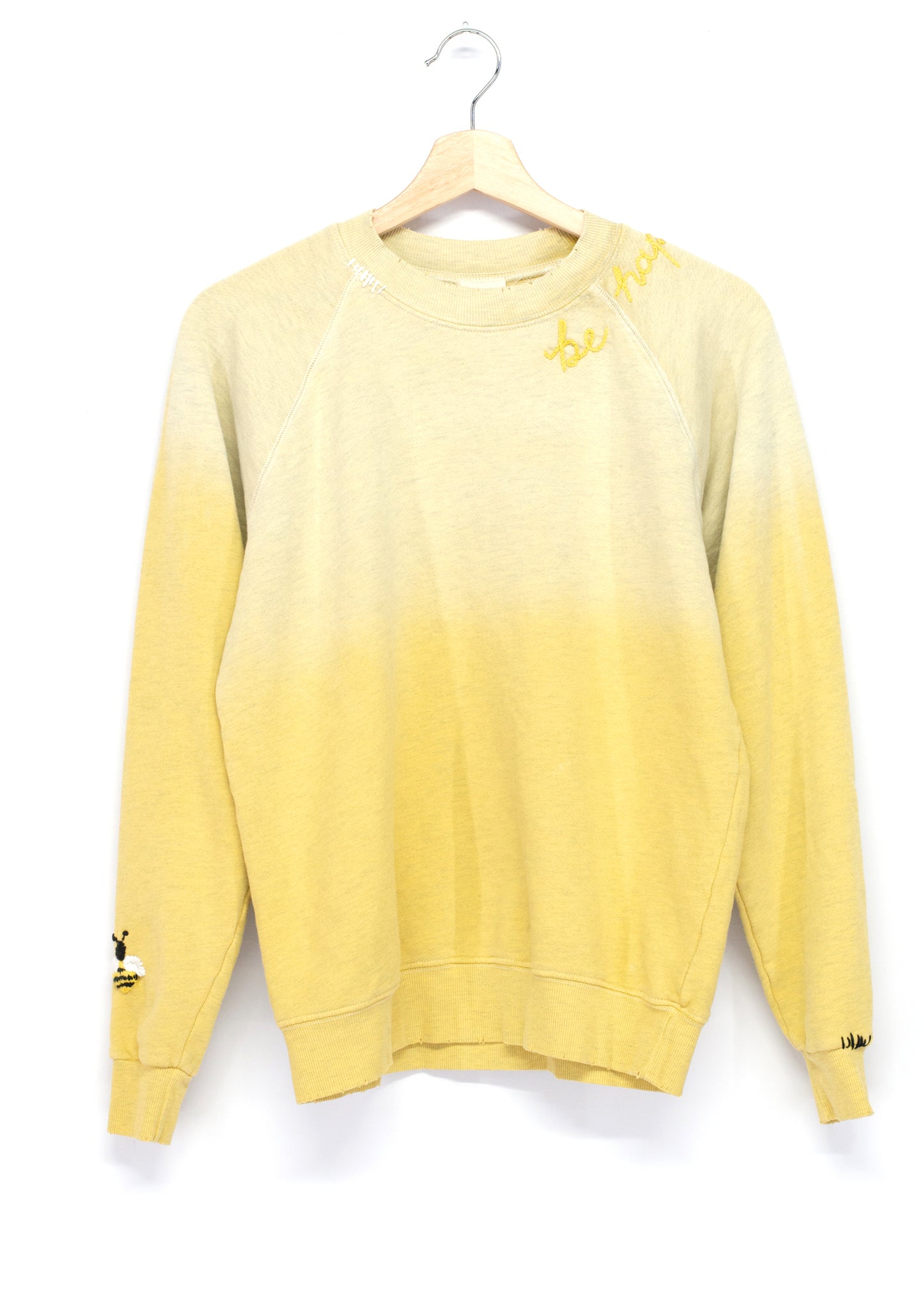 Be Happy Bee Sweatshirt  w/ Personalized Hand Embroidery  (11 Colors)