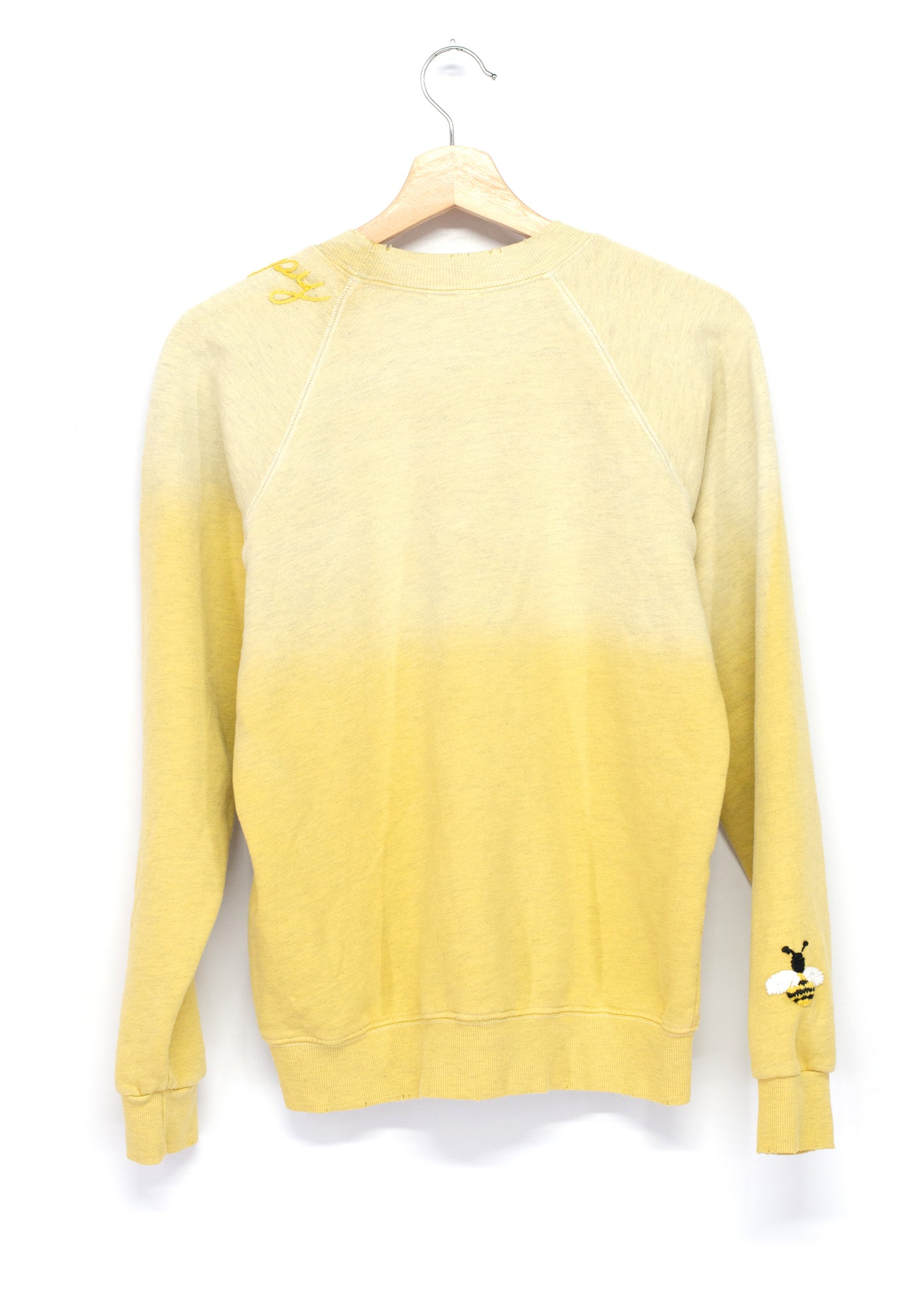 Bee Happy Embroidery Sweatshirt(2 Colors)