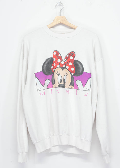 Vintage Minnie Sweatshirt-L/XL- Customize Your Embroidery Wording