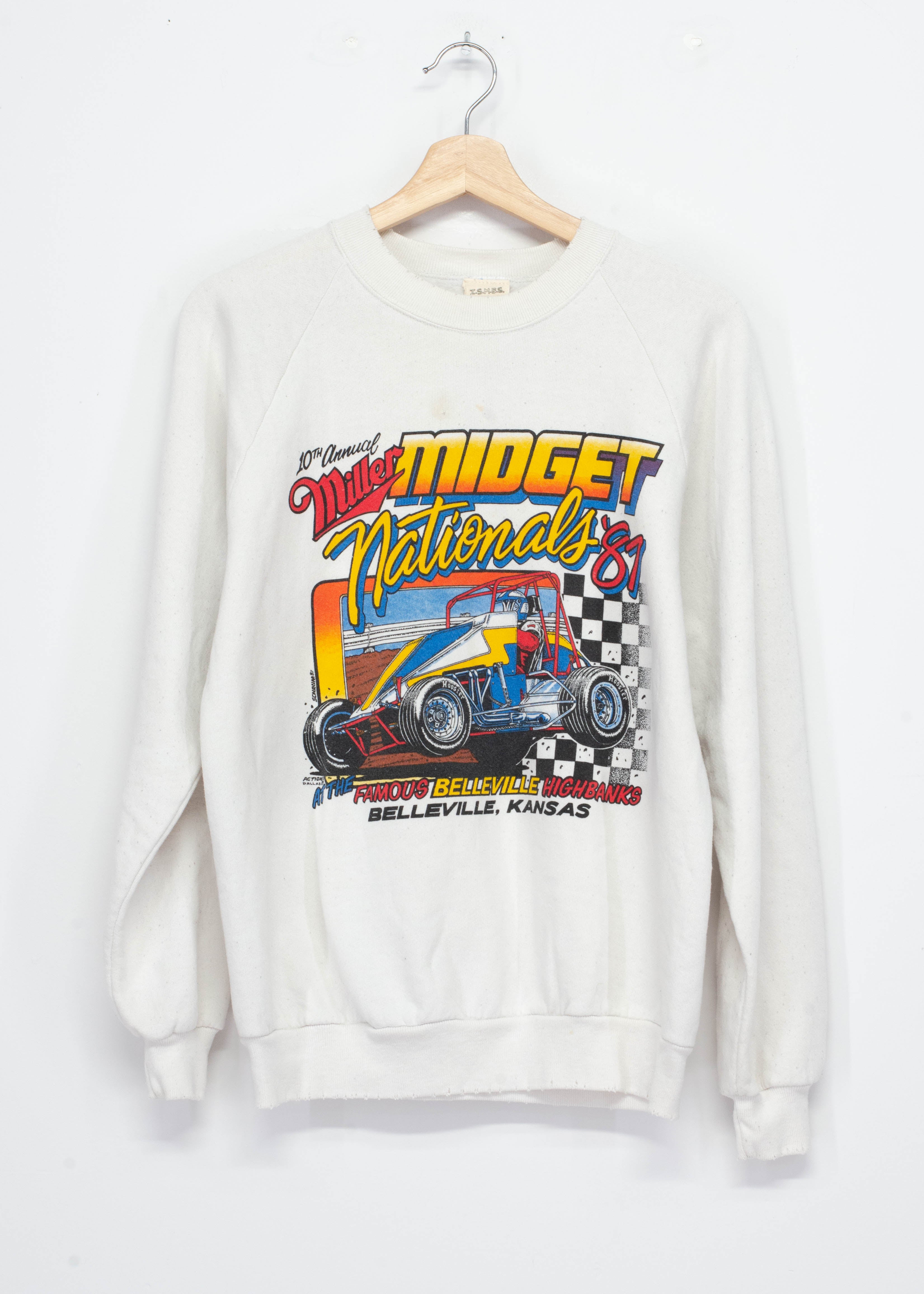 Vintage Race Car Sweatshirt - Racing Crewneck Sweatshirt - Old Car