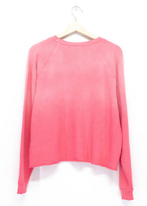 Big Smiley Cropped Sweatshirt-OS-Pink
