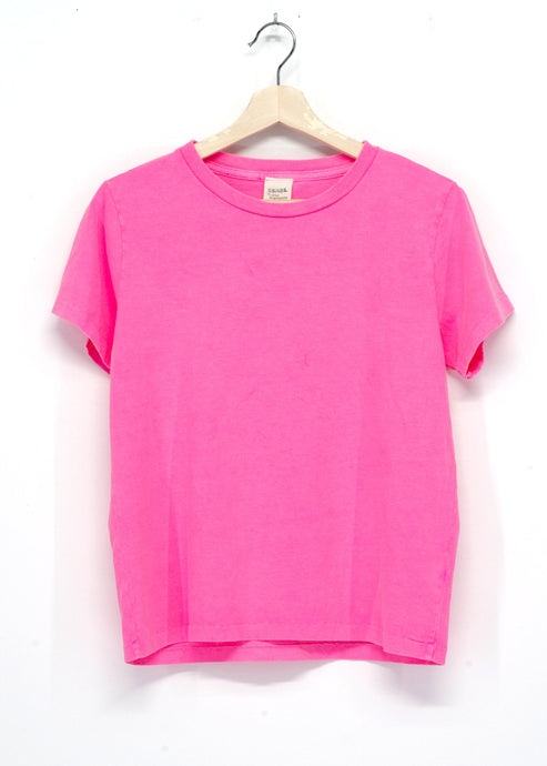 Neon Pink 23 S/S TEE WITH CUSTOM HAND EMBROIDERY
