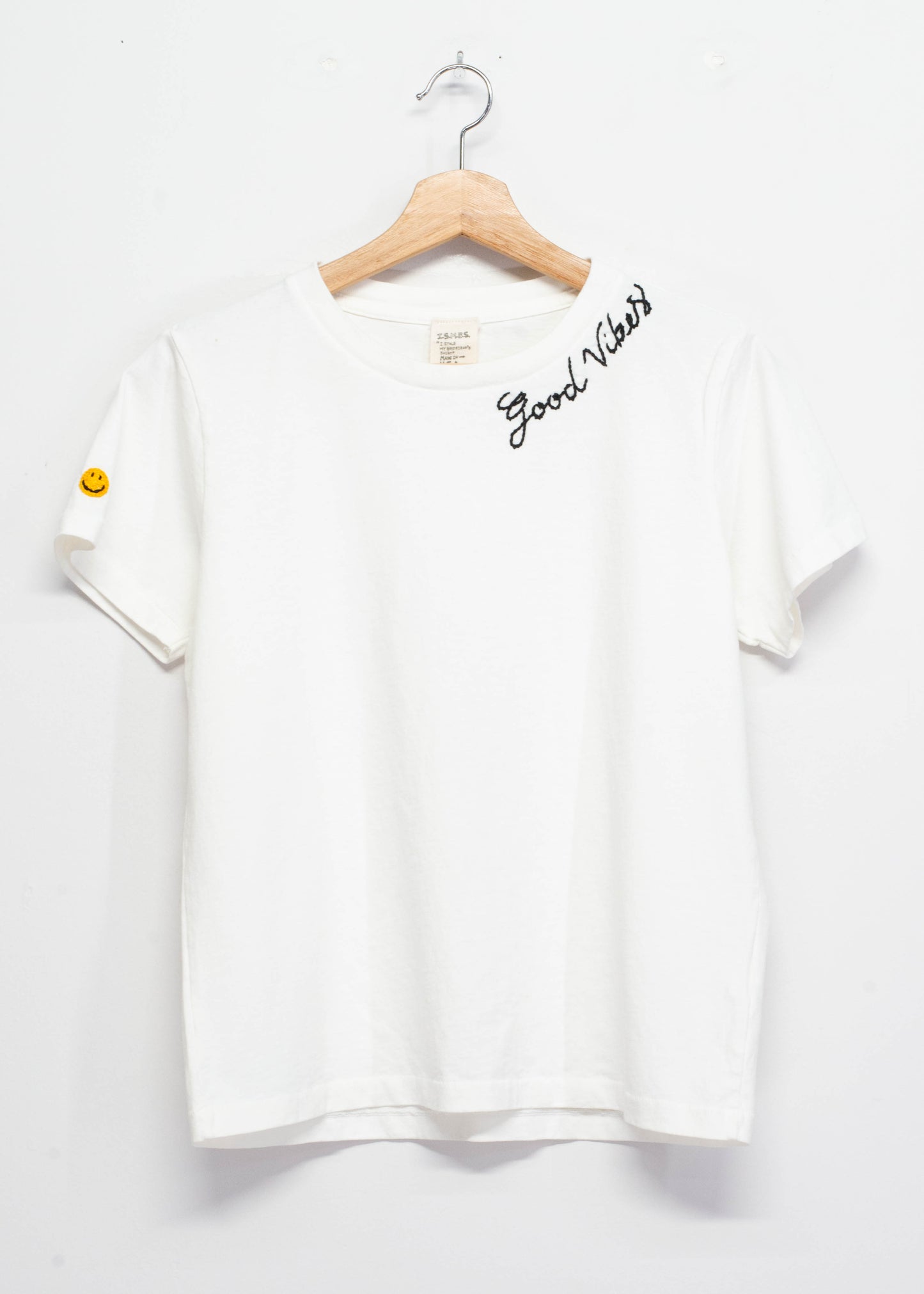 Good Vibes 23 S/S TEE WITH CUSTOM HAND EMBROIDERY(6 Colors)