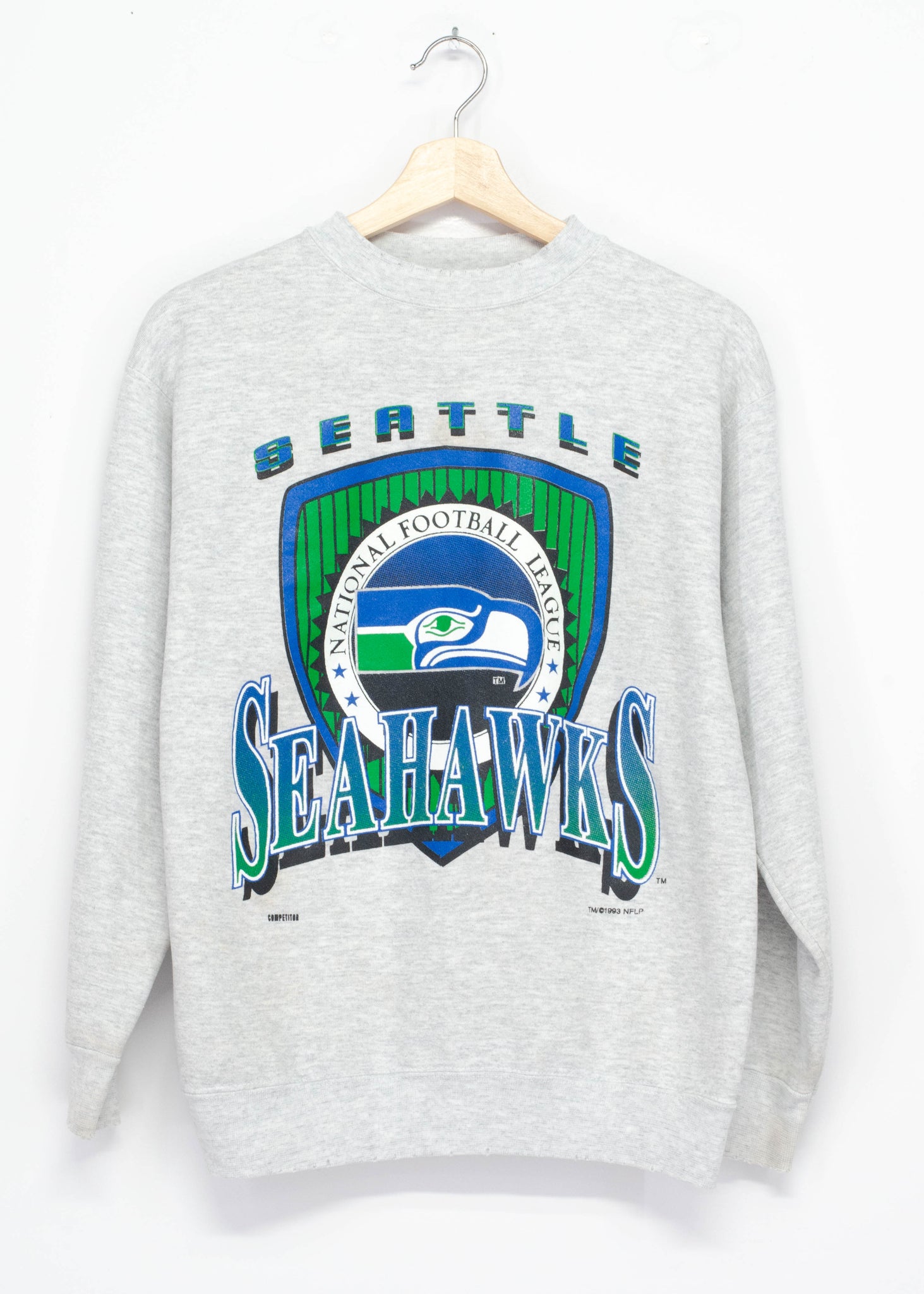 Vintage Large Seahawk” graphic tee, pullover crewneck, pullover