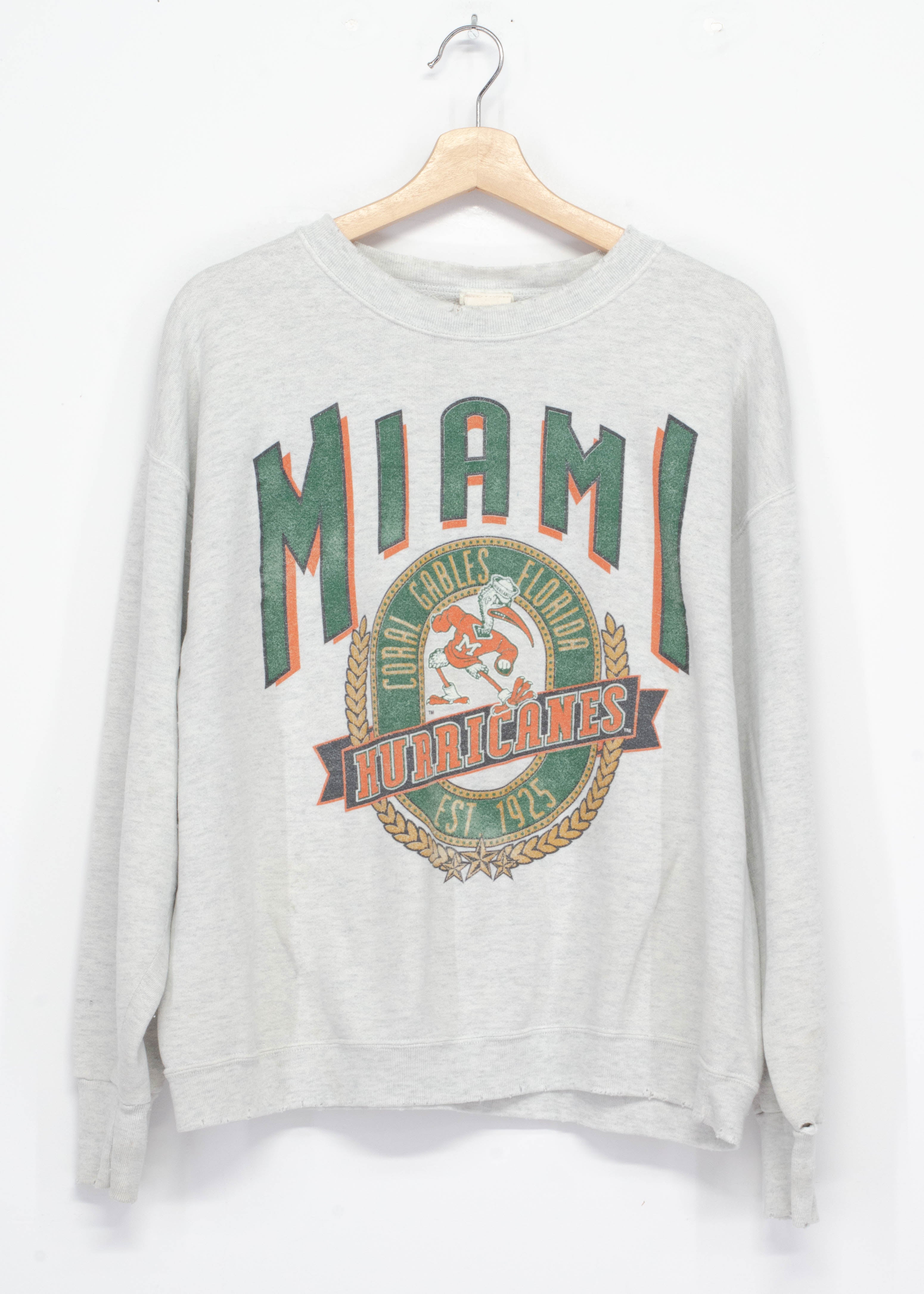 Super Vintage Cotton Embroidered & Stitched Miami Hurricanes