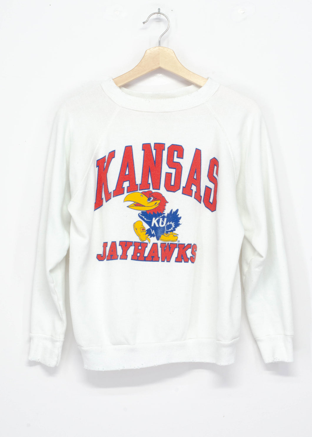 Kansas Jayhawks Sweatshirt -S-Customize Your Embroidery Wording