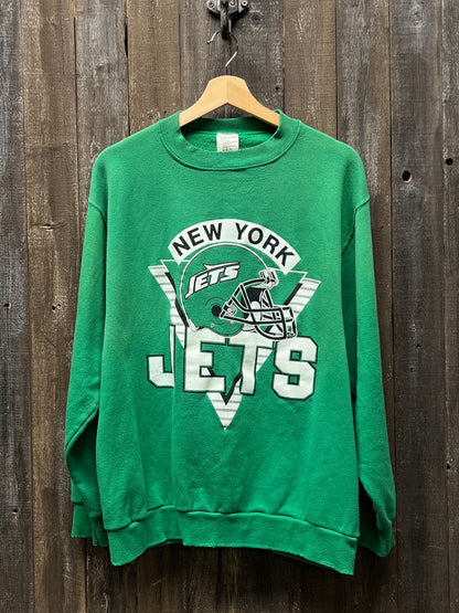 Vintage New York Jets Sweatshirt -M/L-Customize Your Embroidery Wording