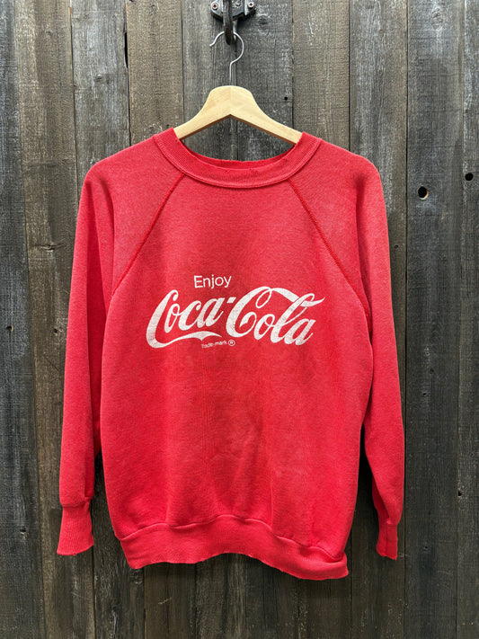 Vintage Coca Cola Sweatshirt -S-Customize Your Embroidery Wording