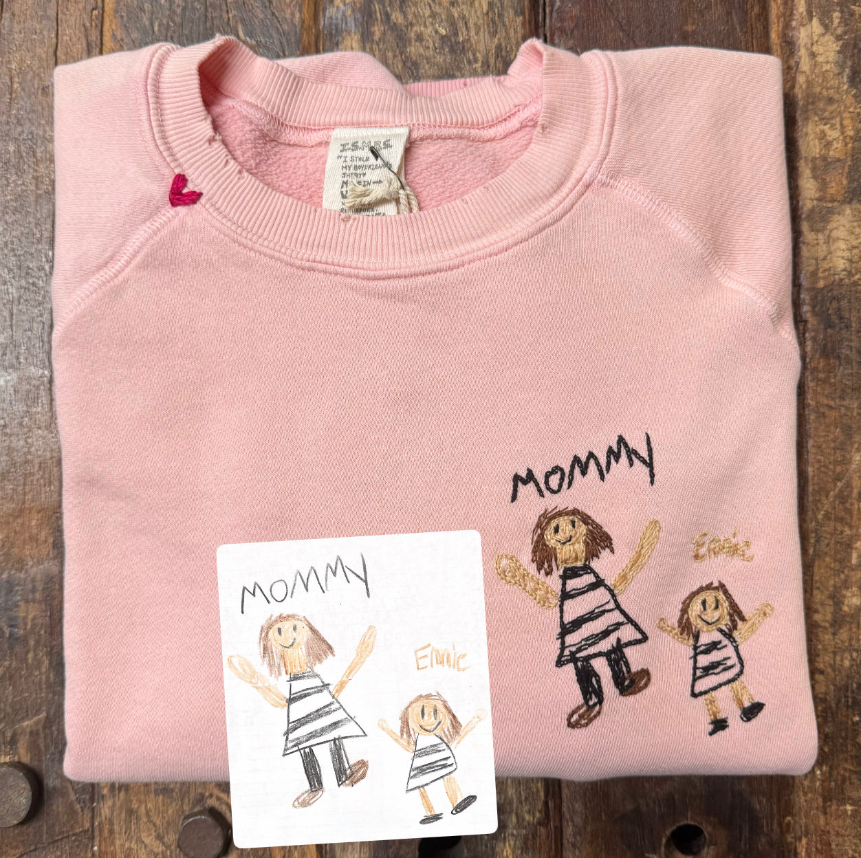 Translate Your Design into Embroidery Sweatshirt (Postcard Size 4X6)