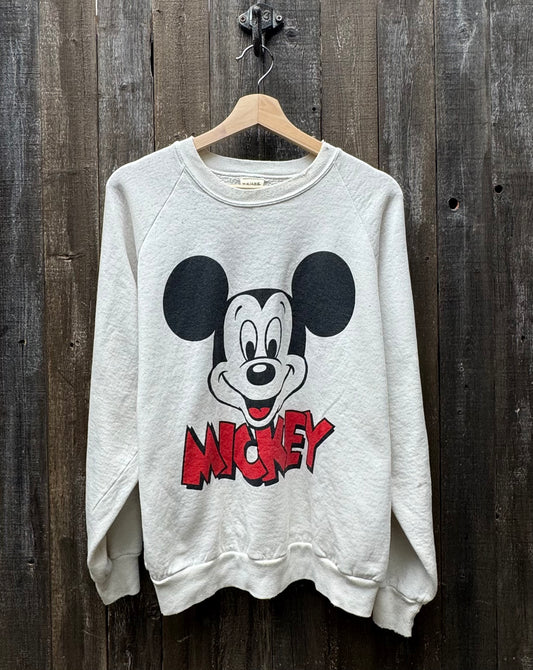 Vintage Mickey Sweatshirt-L- Customize Your Embroidery Wording