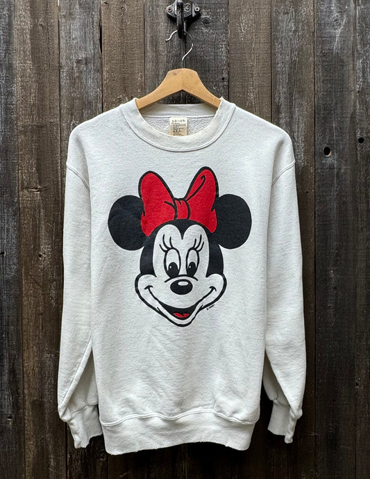 Vintage Minnie Sweatshirt-S- Customize Your Embroidery Wording