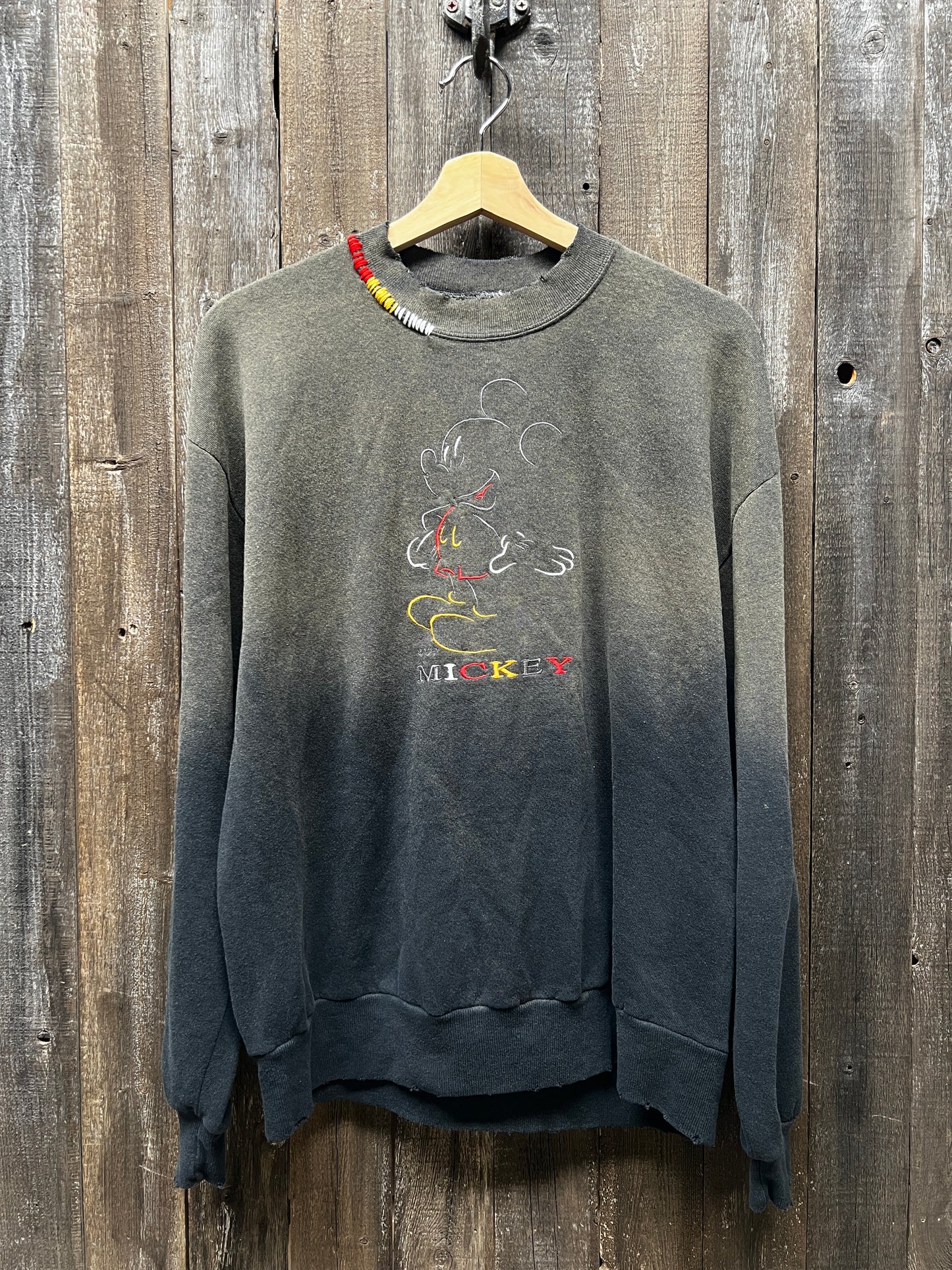 Vintage Mickey Sweatshirt-M- Customize Your Embroidery Wording