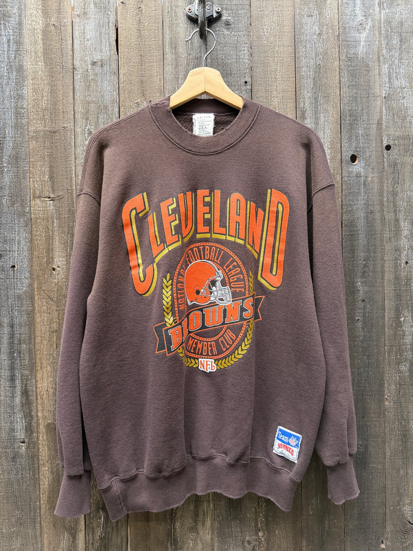 Vintage Cleveland Browns Sweatshirt -M/L-Customize Your Embroidery Wording