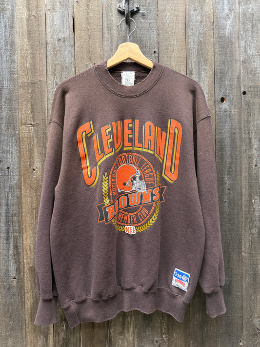 Vintage Cleveland Browns Sweatshirt -M/L-Customize Your Embroidery Wording