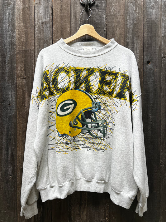 Vintage Packers Sweatshirt -XXL-Customize Your Embroidery Wording