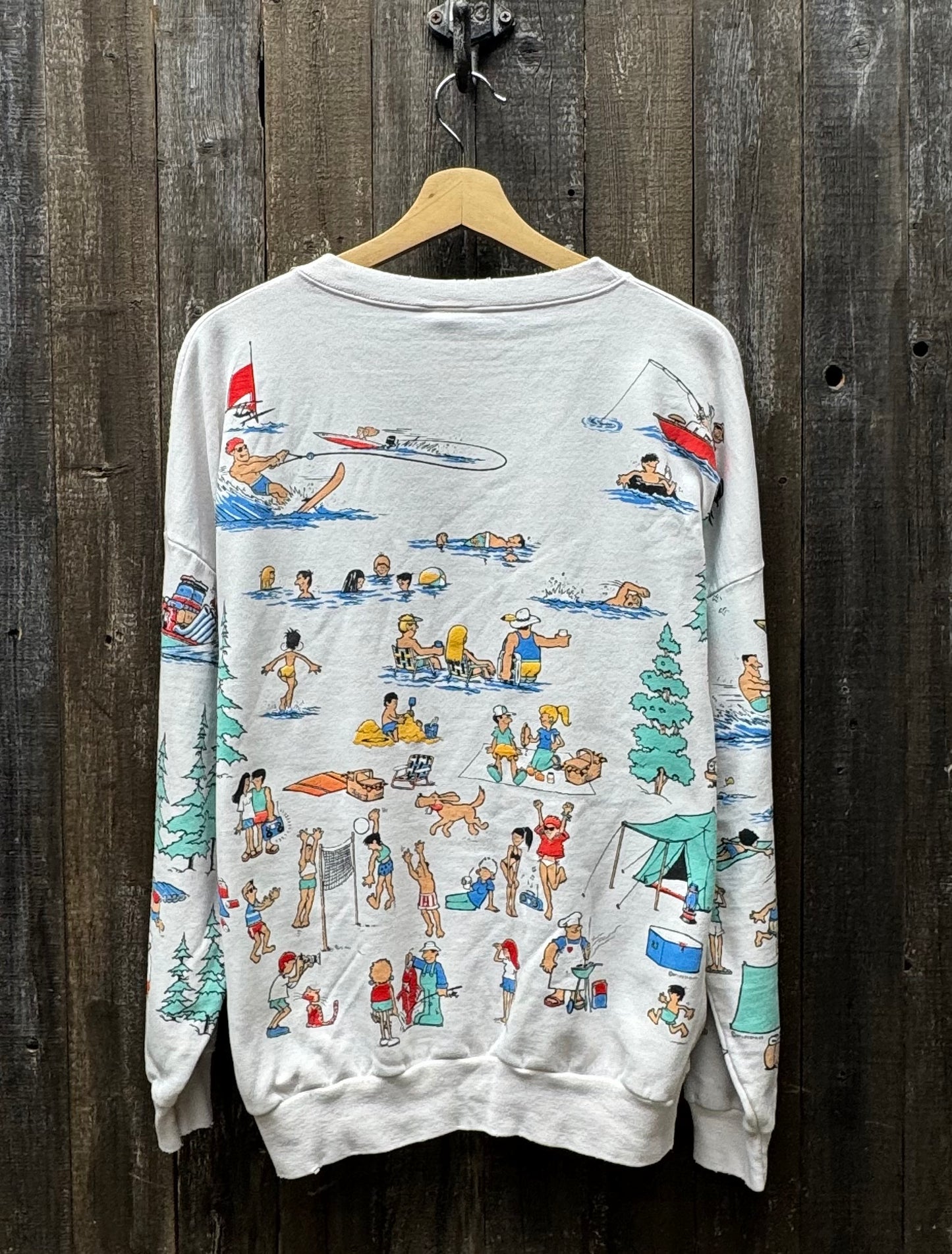 Vintage Allover Sweatshirt -OS-Customize Your Embroidery Wording