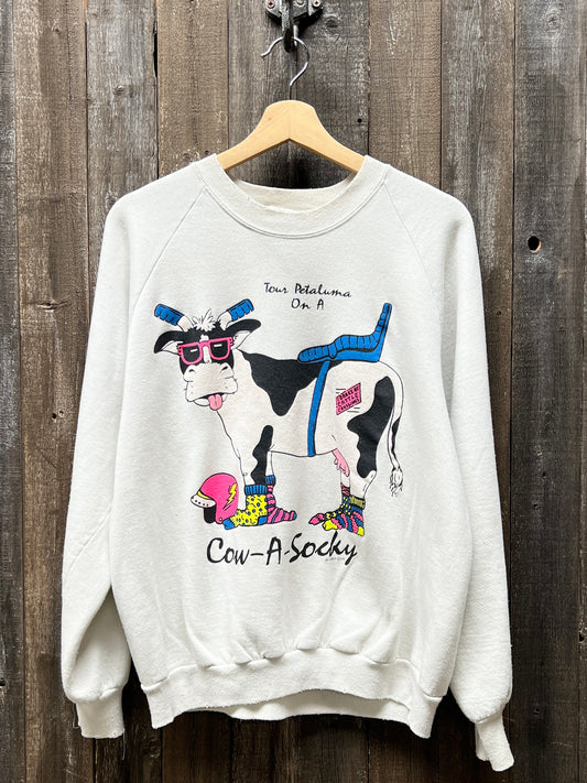 Cow-A-Socky Sweatshirt - L