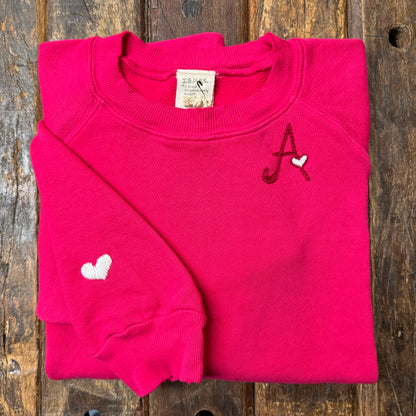 Monogram Heart (Choose Your Alphabet) Sweatshirt(15Colors)