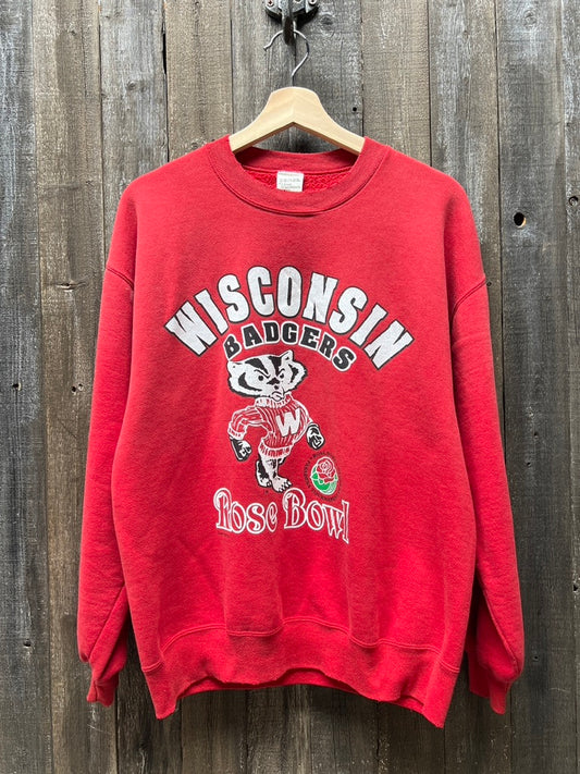 Vintage Wisconsin Sweatshirt -M/L-Customize Your Embroidery Wording