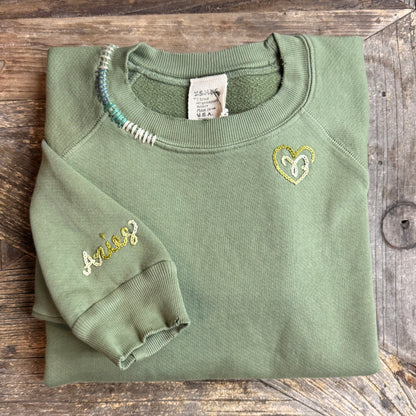 ❤️ Choose Your Horoscope Symbol W/ PERSONALIZED HAND EMBROIDERY (15Colors)